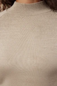 TRENDYOLMİLLA Mink Crop Basic Knitwear Top and Bottom Set - Image 4