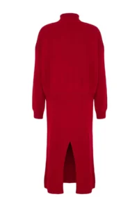 TRENDYOLMİLLA Dark Rejection Turtleneck Knitwear Etekli Top and Bottom Set - Image 6