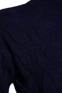 TRENDYOLMİLLA Navy Blue Crop Dog collar Etekli Knitwear Top and Bottom Set - Image 7