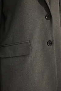 TRENDYOLMİLLA Anthracite Premium Oversized Lined Weaving Blazer Jacket - Image 5