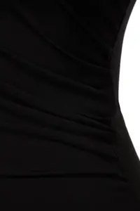 TRENDYOLMİLLA Black Ruffle Detailed Dog collar snaps Flexible Knitting Bodysuit .D.00014 - Image 8