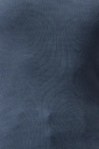 TRENDYOLMİLLA Indigo Antique/Faded Effect Ribbed Cowl Neck Fitted Cotton Knitting Blouse - Image 3