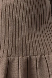 TRENDYOLMİLLA Mink Mini pleated Knit Dress - Image 4