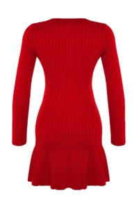 TRENDYOLMİLLA Rejection Mini pleated Knit Dress - Image 8