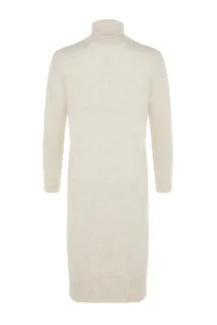 TRENDYOLMİLLA Stone Midi Wide Pattern Soft textured Knit Dress - Image 8