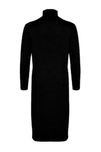 TRENDYOLMİLLA Black Midi Wide Pattern Soft textured Knit Dress - Image 8