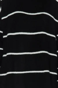 TRENDYOLMİLLA Black Maxi Wide Pattern Soft textured Knit Dress - Image 4