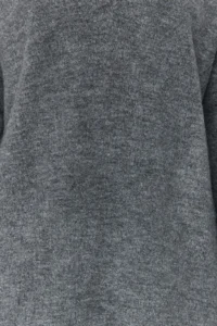 TRENDYOLMİLLA Anthracite Mini Wide Pattern Soft textured Knit Dress - Image 5