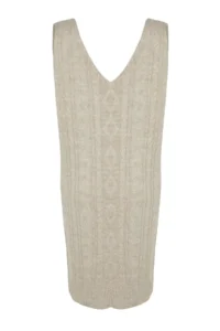 TRENDYOLMİLLA Stone Mini Braided Knitwear Gilet Dress - Image 9