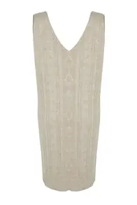 TRENDYOLMİLLA Stone Mini Braided Knitwear Gilet Dress - Image 9