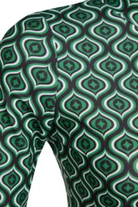 TRENDYOLMİLLA Emerald Green Printed bodycone/Fitting Spanish Arm Mini Knitting Pen Dress - Image 10