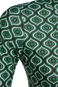 TRENDYOLMİLLA Emerald Green Printed bodycone/Fitting Spanish Arm Mini Knitting Pen Dress - Image 7