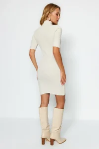 TRENDYOLMİLLA Stone Mini Knitwear Dog collar Dress - Image 5