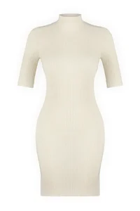 TRENDYOLMİLLA Stone Mini Knitwear Dog collar Dress - Image 6
