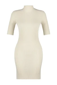 TRENDYOLMİLLA Stone Mini Knitwear Dog collar Dress - Image 7