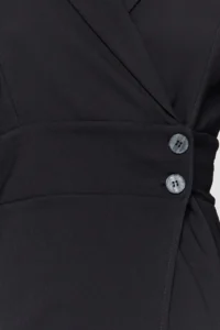 TRENDYOLMİLLA Black Button Detailed Mini Weaving Jacket Dress - Image 5