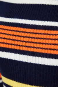 TRENDYOLMİLLA Navy Blue Mini Color Bloklu Dog collar Knit Dress - Image 7