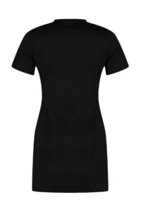 TRENDYOLMİLLA Black Crew Neck Stone Detailed shift/Plain Mini Suede Knitting Dress - Image 10