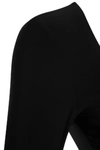 TRENDYOLMİLLA Black with flywheel Square Neck Fitted Maxi Flexible Knitting Dress - Image 9