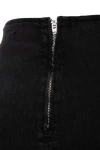 TRENDYOLMiLLA More Sustainable Black Stitching Detailed Midi Pen comfort/Flexible denim Skirt - Image 7