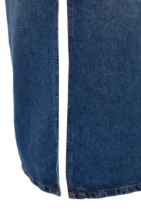 TRENDYOLMiLLA More Sustainable Blue slit Maxi denim Skirt - Image 6