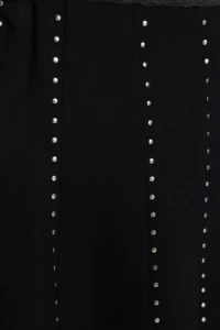 TRENDYOLMİLLA Black Stone with accessories Mini skater/Waisted Knitting Skirt - Image 4