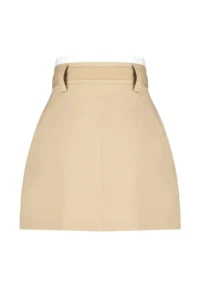 TRENDYOLMiLLA Beige Double Belt Detailed pleated Mini Weaving Skirt - Image 11