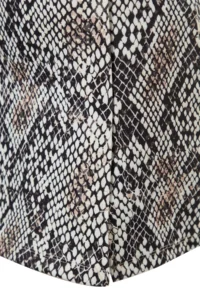 TRENDYOLMİLLA Multicolored Snakeskin Patterned High Waist slit interlock Mini Knitting Skirt - Image 9