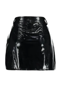 TRENDYOLMiLLA Black Shiny Faux Leather Mini Skirt - Image 9