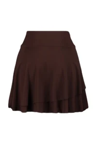 TRENDYOLMİLLA Brown Ruffle Detailed with flywheel Mini Flexible Knitting Skirt - Image 9