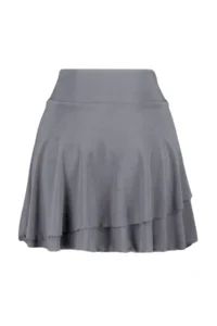 TRENDYOLMİLLA Open Anthracite Ruffle Detailed with flywheel Mini Flexible Knitting Skirt - Image 6