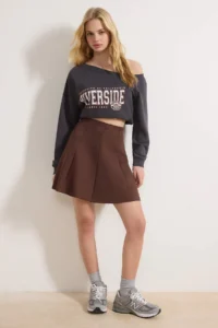 TRENDYOLMİLLA Dark Brown Skirt