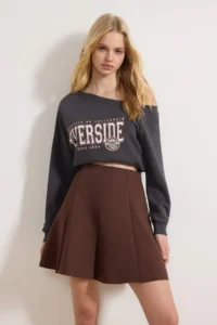 TRENDYOLMİLLA Dark Brown Skirt - Image 2