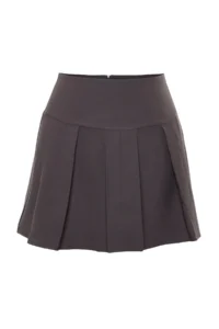 TRENDYOLMiLLA Anthracite Premium High Quality pleated Mini Size Weaving Skirt - Image 9