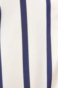 TRENDYOLMİLLA Ecru Striped Satin Material Oversized Wide Pattern Weaving Shirt - Image 6
