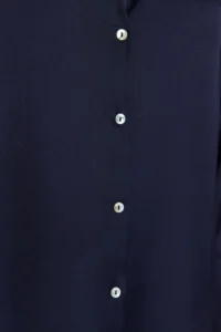 TRENDYOLMİLLA Navy Blue Oversized/Wide Pattern Satin Weaving Shirt - Image 5