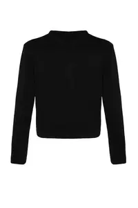 TRENDYOLMİLLA Black Basic Jacket Look Knitwear Cardigan - Image 13