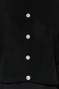 TRENDYOLMİLLA Black Basic Jacket Look Knitwear Cardigan - Image 9