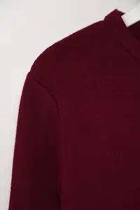 TRENDYOLMİLLA Burgundy Basic Jacket Look Knitwear Cardigan - Image 8