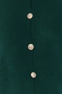 TRENDYOLMİLLA Emerald Green Basic Jacket Look Knitwear Cardigan - Image 9