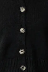 TRENDYOLMİLLA Black Crop Soft textured buttoned Knitwear Cardigan - Image 3