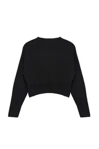 TRENDYOLMİLLA Black Crop Soft textured buttoned Knitwear Cardigan - Image 7