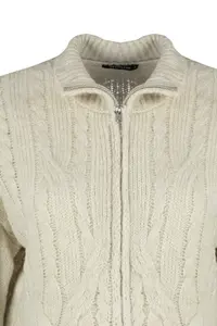 TRENDYOLMİLLA Stone Crop Soft textured Zippered Hair Braided Knitwear Cardigan - Image 7