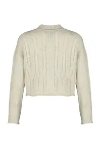 TRENDYOLMİLLA Stone Crop Soft textured Zippered Hair Braided Knitwear Cardigan - Image 8