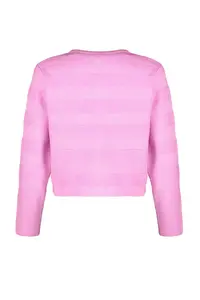 TRENDYOLMİLLA Pink Crew Neck Jacket Look Knitwear Cardigan - Image 8