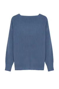 TRENDYOLMİLLA Indigo Couple Basic V-neck Knitwear Cardigan - Image 8