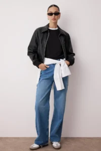 TRENDYOLMiLLA Blue High Waist Wide Leg Wide Leg jeans - Image 2