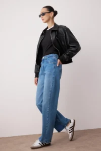 TRENDYOLMiLLA Blue High Waist Wide Leg Wide Leg jeans - Image 3