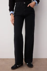 TRENDYOLMİLLA Black High Waist Wide Leg Wide Leg 100% Cotton Non-Stretch jeans - Image 6