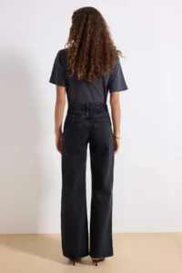 TRENDYOLMİLLA Anthracite High Waist Wide Leg Wide Leg 100% Cotton Non-Stretch jeans - Image 4